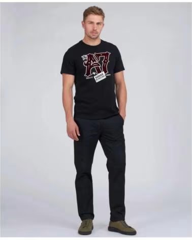 T-SHIRT BARBOUR INTERNATIONAL LEGACY A7 BLACK