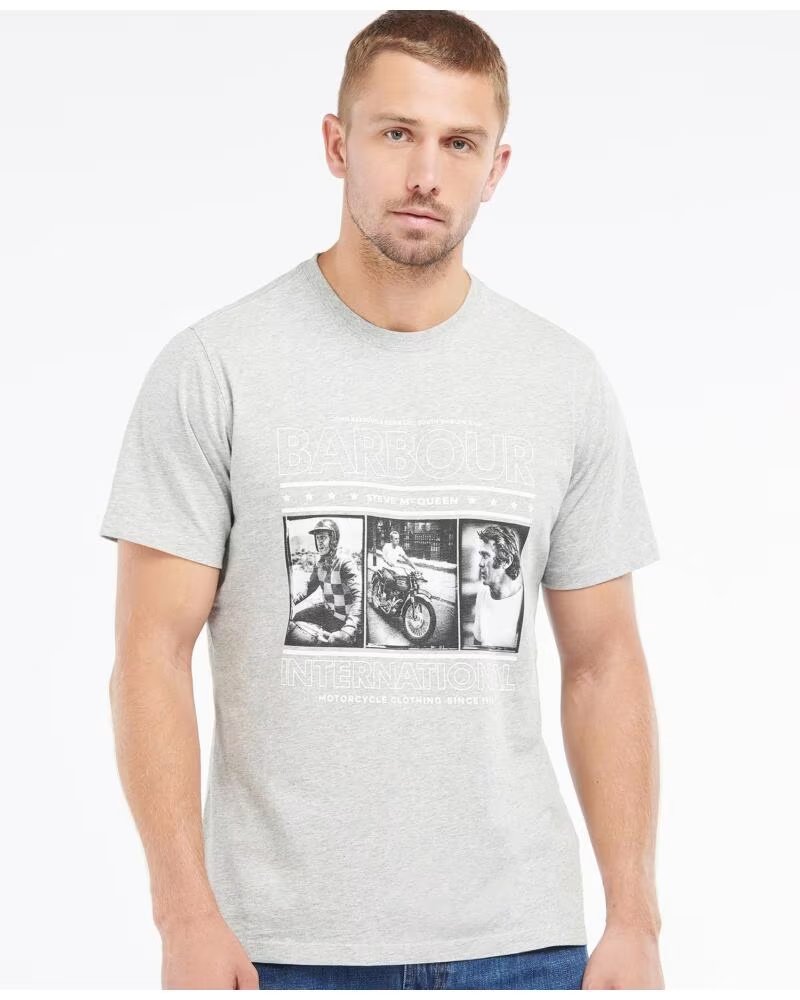 BARBOUR INTERNATIONAL SMQ REEL T-SHIRT GRAU GREY