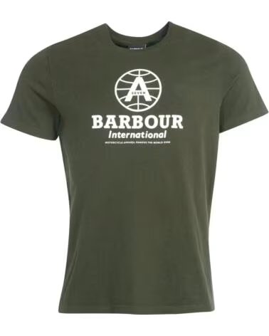 BARBOUR INTERNATIONAL ARCHIVE A7 T-SHIRT VERDE ESCURO DARK GREEN