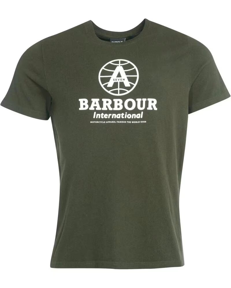 BARBOUR INTERNATIONAL ARCHIVE A7 T-SHIRT VERDE ESCURO DARK GREEN