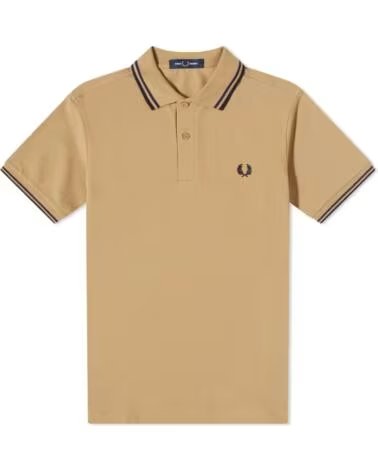 FRED PERRY POLO SLIM FIT TWIN TIPPED BEIS MARINO BEIGE