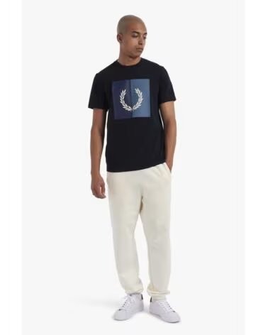 T-SHIRT FRED PERRY LAUREL WREATH GRAPHIC NAVY