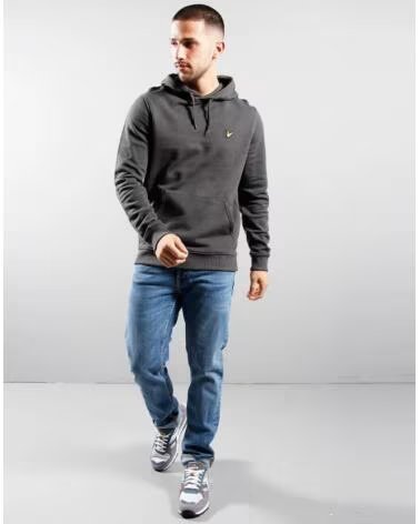 LYLE SCOTT FELPA CON CAPPUCCIO GRIGIO GUNMETAL GREY