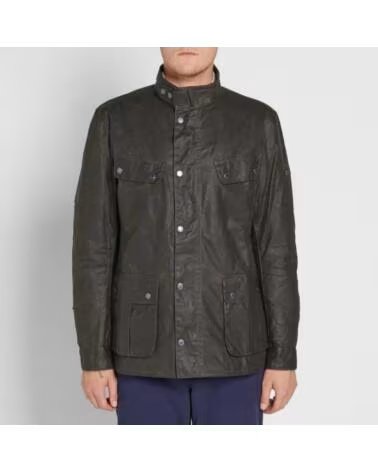 BARBOUR INTERNATIONAL DUKE GEWACHSTE JACKE SAGE GREEN