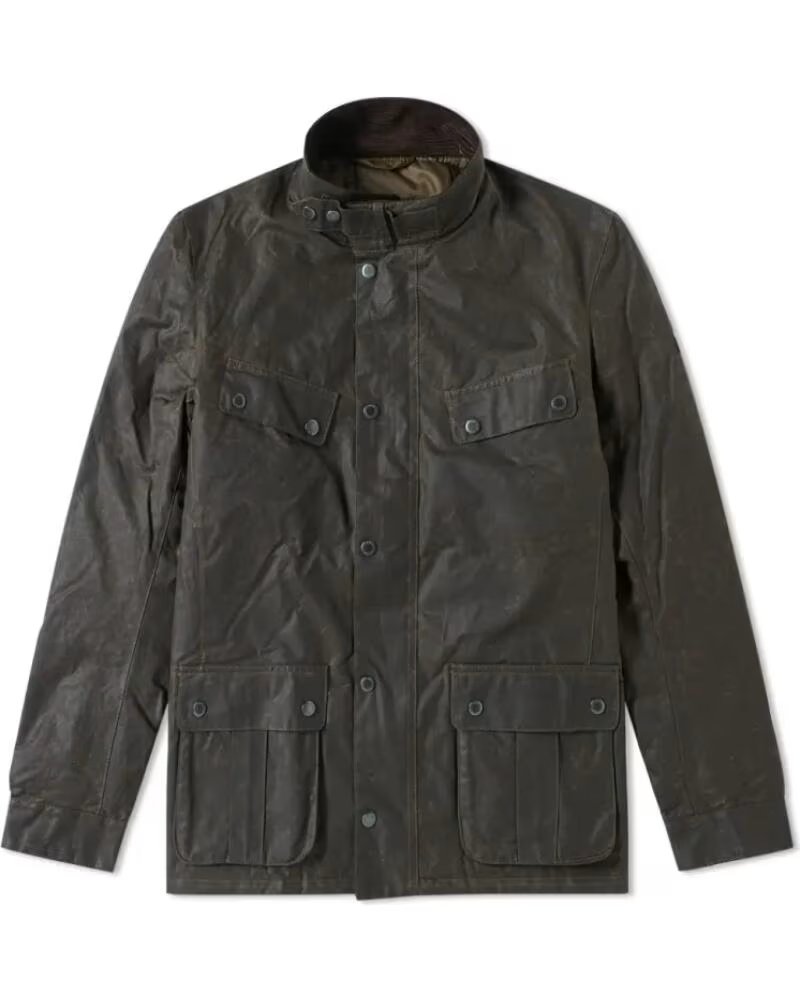 BARBOUR INTERNATIONAL DUKE GEWACHSTE JACKE SAGE GREEN