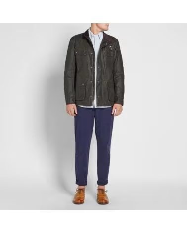BARBOUR INTERNATIONAL DUKE GEWACHSTE JACKE SAGE GREEN