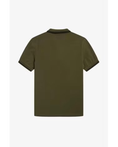 FRED PERRY SLIM FIT TWIN TIPPED POLO DARK GREEN