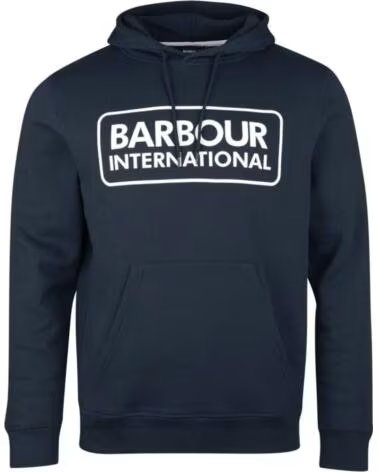 SWEATSHIRT COM CAPUZ BARBOUR INTERNATIONAL POP OVER AZUL MARINHO NAVY