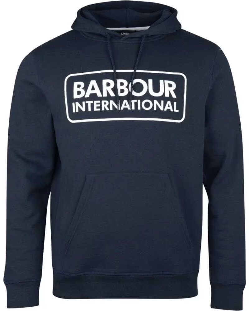 SWEATSHIRT COM CAPUZ BARBOUR INTERNATIONAL POP OVER AZUL MARINHO NAVY