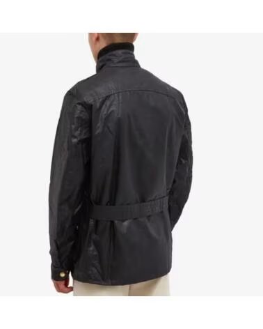 CASACO ENCERADO BARBOUR INTERNATIONAL UNION JACK BLACK