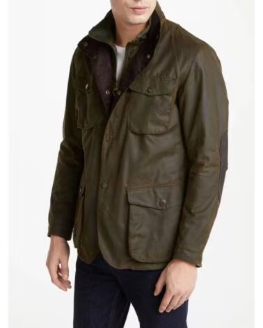 BARBOUR OGSTON GEWACHSTE BAUMWOLLJACKE OLIVE