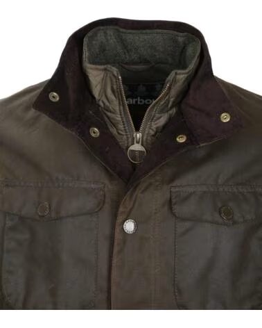 BARBOUR OGSTON GEWACHSTE BAUMWOLLJACKE OLIVE