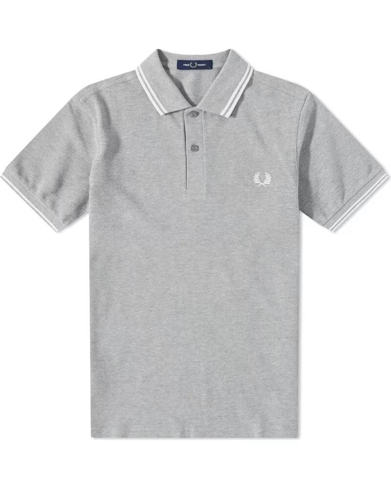 POLO SLIM FIT TWIN TIPPED FRED PERRY GRIGIO GREY