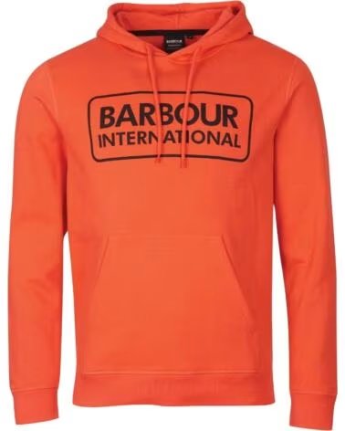 BARBOUR INTERNATIONAL SWEAT-SHIRT À CAPUCHE POP OVER INTENSE ORANGE