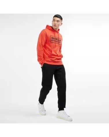 BARBOUR INTERNATIONAL SWEAT-SHIRT À CAPUCHE POP OVER INTENSE ORANGE