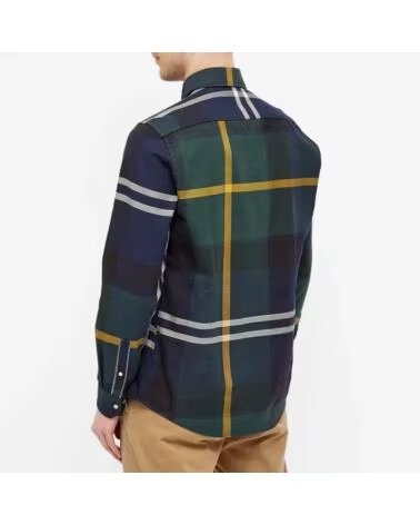 LANGARM-HERRENHEMD MIT TARTAN-MUSTER, TAILORED FIT, MEHRFARBIG MULTICOLOR