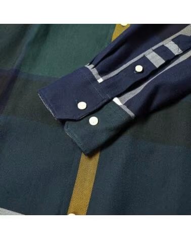 LANGARM-HERRENHEMD MIT TARTAN-MUSTER, TAILORED FIT, MEHRFARBIG MULTICOLOR