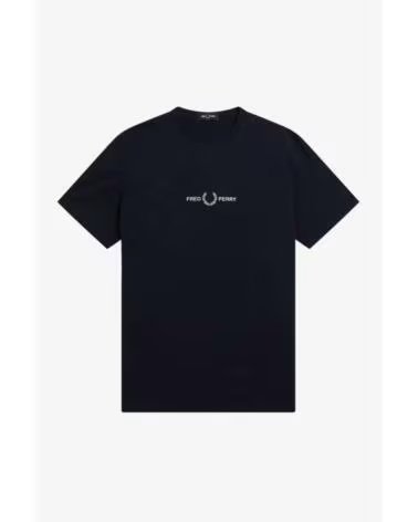 T-SHIRT FRED PERRY AVEC LOGO BRODÉ BLEU MARINE NAVY