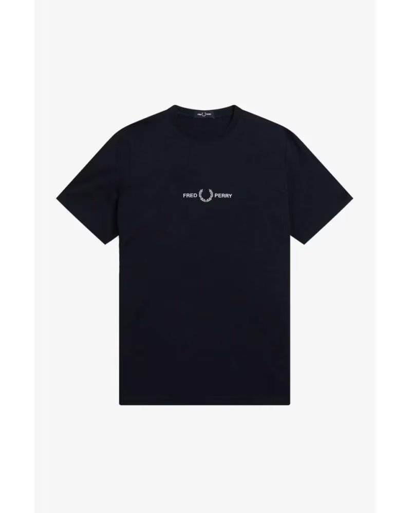 T-SHIRT FRED PERRY AVEC LOGO BRODÉ BLEU MARINE NAVY