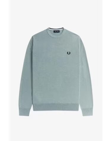 FRED PERRY PULL CLASSIQUE À COL ROND BLEU CLAIR LIGHT BLUE