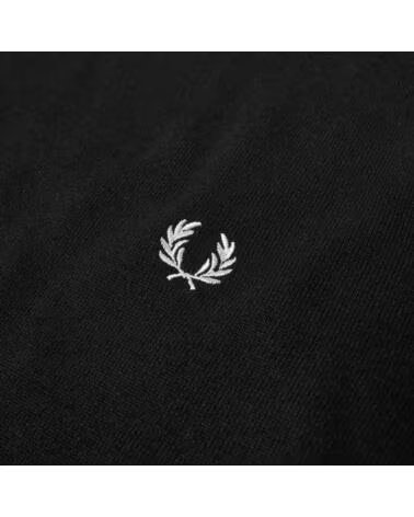 FRED PERRY CLASSIC CREW NECK PULLOVER SCHWARZ BLACK