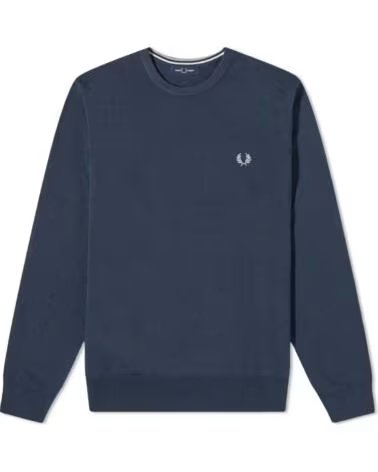 FRED PERRY PULL CLASSIQUE COL ROND SHADED NAVY