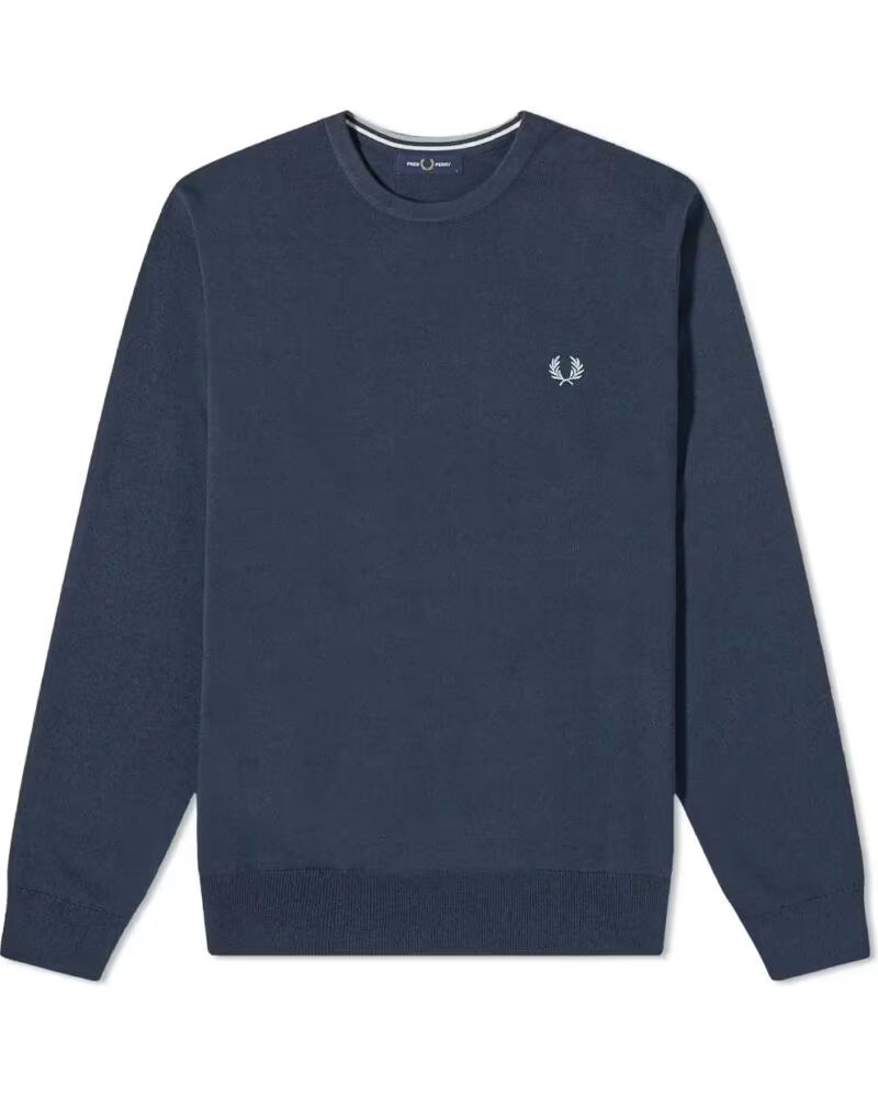 FRED PERRY PULL CLASSIQUE COL ROND SHADED NAVY