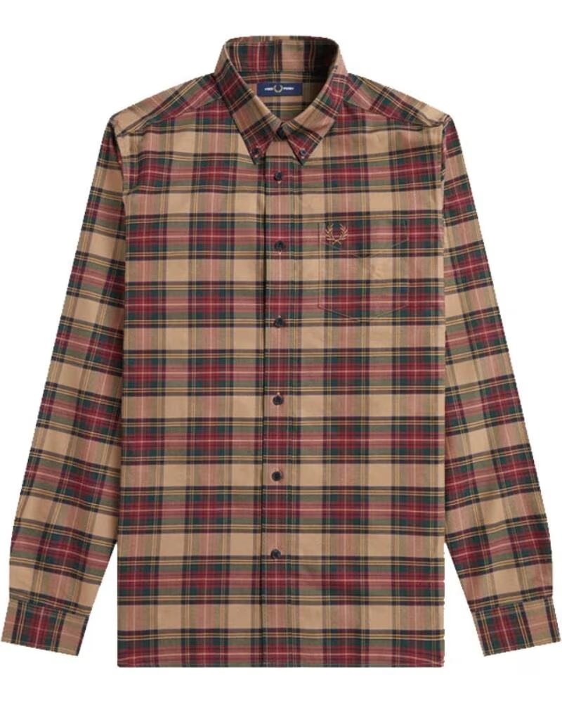 FRED PERRY TARTAN HEMD SHADED STONE KARIERT MULTICOLOR