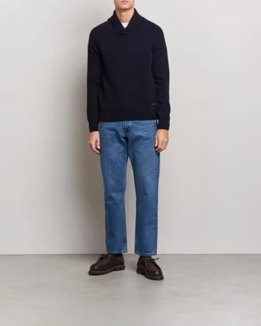 BARBOUR GURNARD DOCK SCHALKRAGEN SWEATSHIRT NAVY