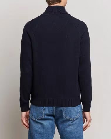 BARBOUR GURNARD DOCK SCHALKRAGEN SWEATSHIRT NAVY