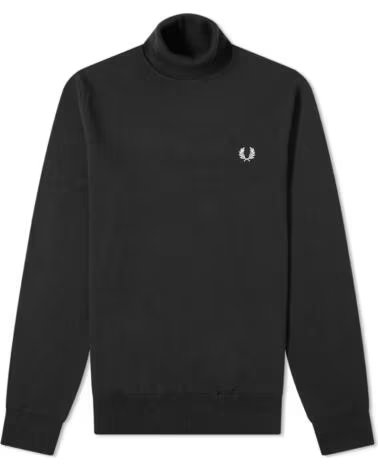 FRED PERRY ROLLKRAGENPULLOVER SCHWARZ BLACK