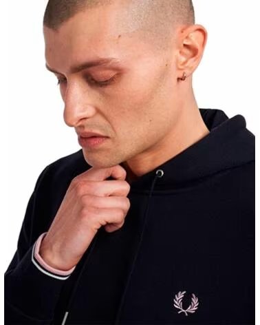 SWEATSHIRT COM CAPUZ E DEBRUNS FRED PERRY NAVY