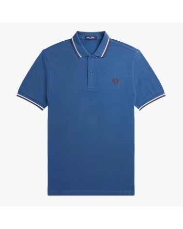 POLO SLIM FIT TWIN TIPPED MIDNIGHT BLUE SNOW WHITE OXBLOOD NAVY