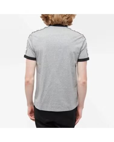 FRED PERRY TAPED RINGER T-SHIRT M4620 GRIS GREY