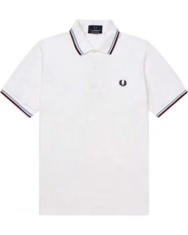 POLO FRED PERRY REISSUES ORIGINAL TWIN TIPPED WHITE ICE MAROON