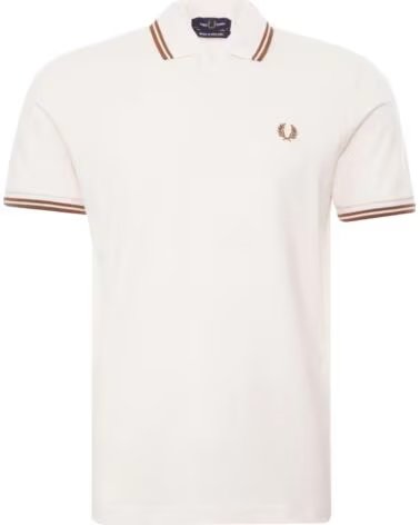 FRED PERRY REISSUES ORIGINAL TWIN TIPPED POLO CRUDO CARAMELO OSCURO ECRU