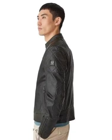 BELSTAFF BELSTAFF CHAQUETA OUTLAW DE PIEL ENCERADA A MANO NEGRA BLACK