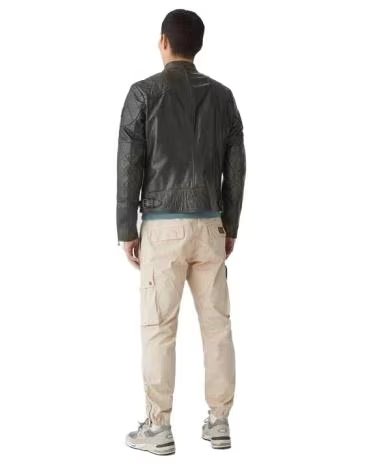 BELSTAFF BELSTAFF CHAQUETA OUTLAW DE PIEL ENCERADA A MANO NEGRA BLACK