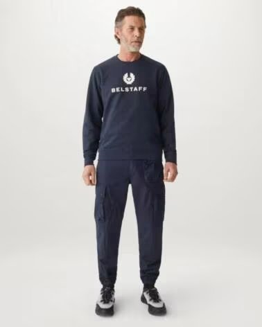 SWEATSHIRT BELSTAFF SIGNATURE CREWNECK DARK INK NAVY