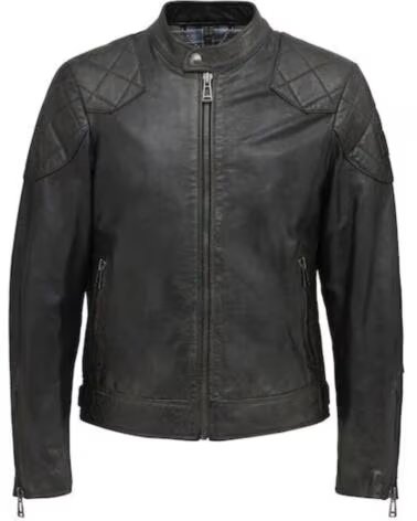 BELSTAFF BELSTAFF CHAQUETA OUTLAW DE PIEL ENCERADA A MANO NEGRA BLACK