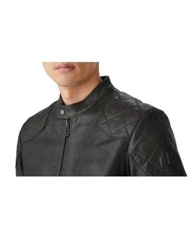 BELSTAFF BELSTAFF CHAQUETA OUTLAW DE PIEL ENCERADA A MANO NEGRA BLACK