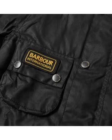 BARBOUR SLIM INTERNATIONAL GEWACHSTE JACKE BLACK