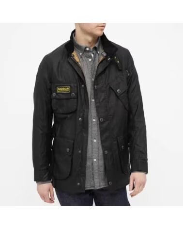 BARBOUR SLIM INTERNATIONAL GEWACHSTE JACKE BLACK