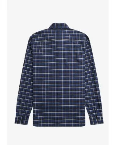FRED PERRY CHEMISE OXFORD À CARREAUX BLEU MARINE NAVY