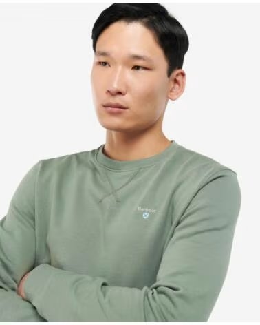 BARBOUR SUDADERA RIDSDALE CON CUELLO REDONDO SAGE GREEN