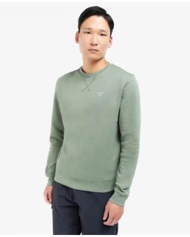 BARBOUR SUDADERA RIDSDALE CON CUELLO REDONDO SAGE GREEN