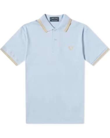 POLO FRED PERRY REISSUES ORIGINAL TWIN TIPPED LIDO BLUE LIGHT