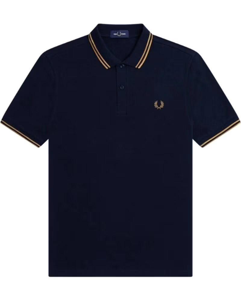 FRED PERRY POLO SLIM FIT TWIN TIPPED AZUL MARINO