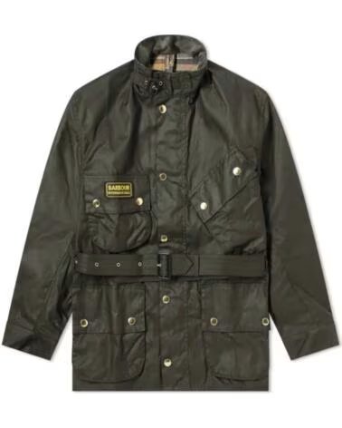 GIACCA CERATA BARBOUR INTERNATIONAL ORIGINAL SAGE GREEN