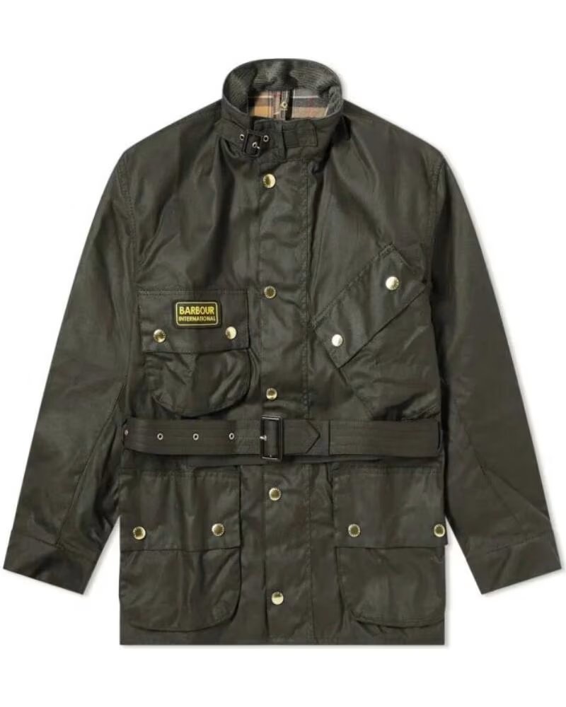 GIACCA CERATA BARBOUR INTERNATIONAL ORIGINAL SAGE GREEN